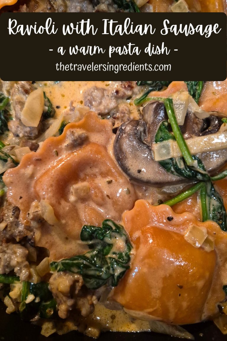 Ravioli with Italian Sausage in a Creamy Tomato Sauce